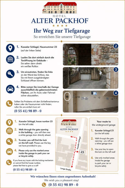 Directions to Hotel Alter Packhof in Hann. Münden